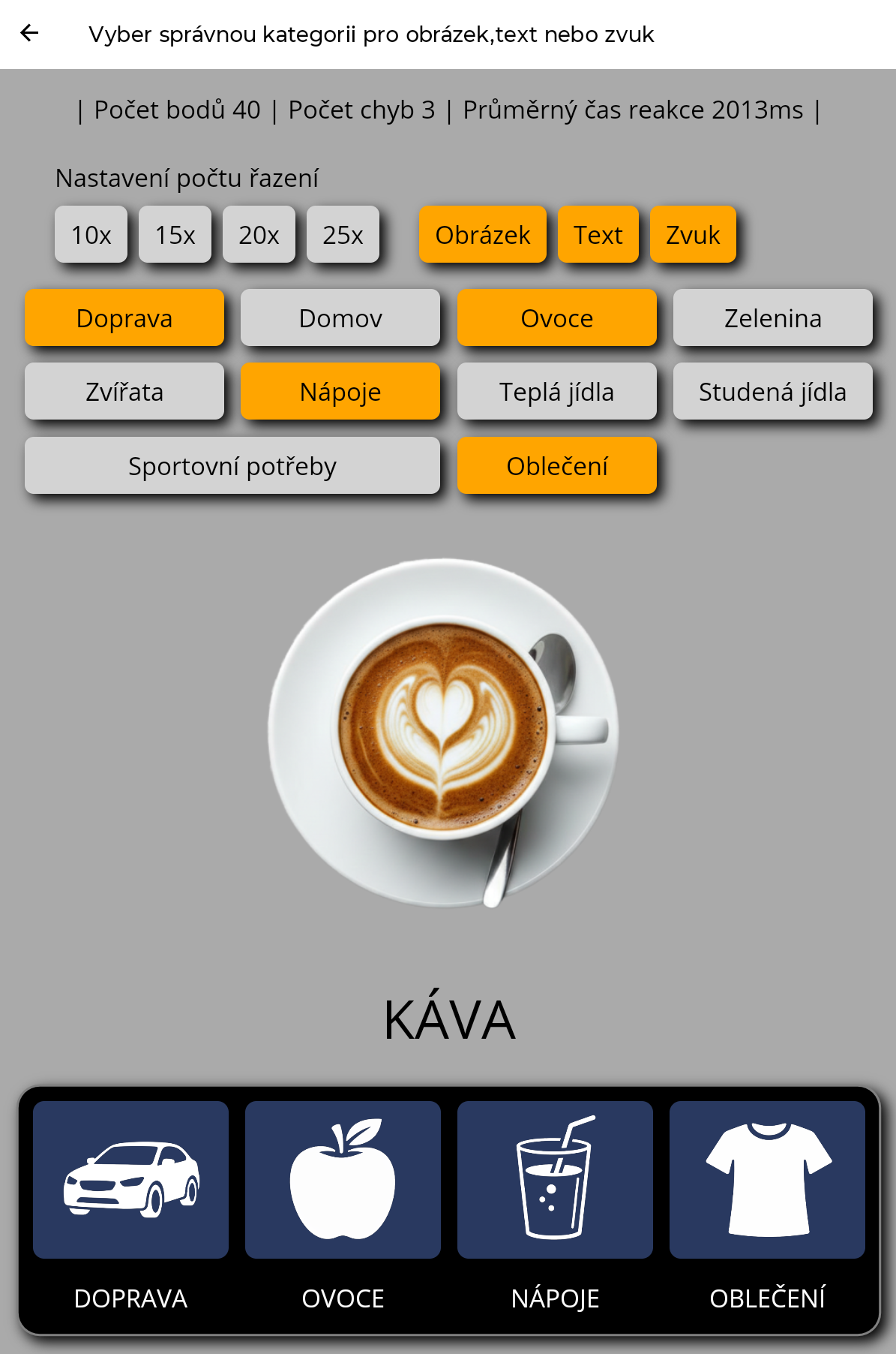 Modul Zařadit do kategorií
